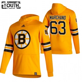 Boston Bruins Brad Marchand 63 2020-2021 Reverse Retro Pullover Hooded Sweatshirt - Barn